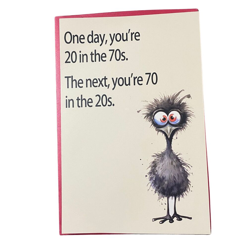 ABLETREE Funny 70th Birthday Card for Women Men, Blank Interior